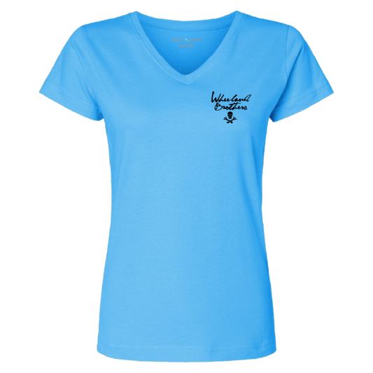 Wheeland Brothers Womens Hula V Neck T-Shirt