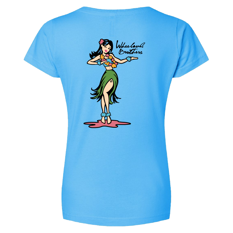 Wheeland Brothers Womens Hula V Neck T-Shirt
