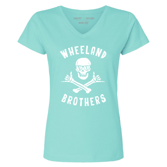 Wheeland Brothers Womens Shaka Pirate V Neck T-Shirt